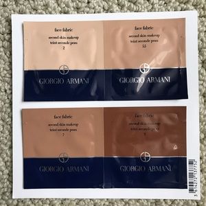 Giorgio Armani face fabric foundation samples